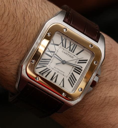 cartier square face watch|cartier watch santos 100 price.